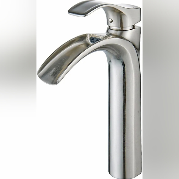 Yodel Faucet Modern Tall Widespread Brushed Nickel Single Handle Single Hole